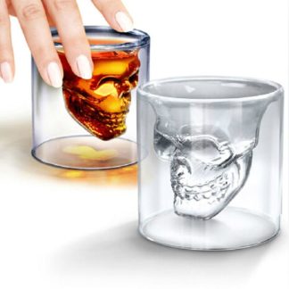 Glas Totenkopf Tasse Becher