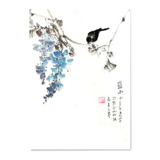postcard Postkarte Glyzinien wisteria