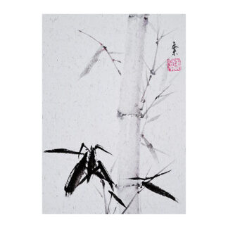 Bambus bamboo Postkarte postcard Tusche Malerei Sumi-e painting chinesische japanische Zeichnung Kunstpostkarten