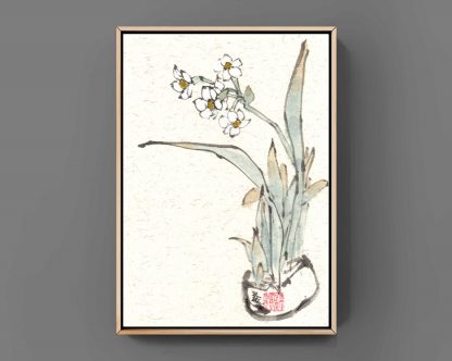 Narzisse Daffodil sumie painting chinesische japanische Tusche Malerei janpanises chinese ink painting 水仙