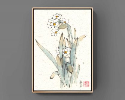 Narzisse Daffodil sumie painting chinesische japanische Tusche Malerei janpanises chinese ink painting 水仙
