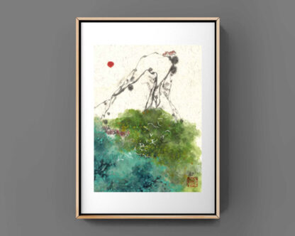 Landschaft landscape sumie painting chinesische japanische Tusche Malerei janpanises chinese ink painting 荷花lotus lotos sumie painting chinesische japanische Tusche Malerei janpanises chinese ink painting 水墨山水 フリーハンドの風景とインク 자자유형 풍경과 잉크