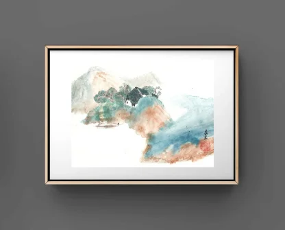 landscape painting tusche malerei sumi-e painting tusche Zeichnen tinte zeichnung wand dekoration wandkunst Büro dekoration wohn decoration blumen zeichnen landscape painting landschaft malerei tier zeichnen