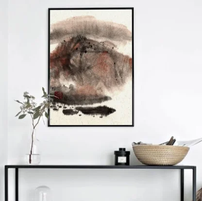 landscape painting tusche malerei sumi-e painting tusche Zeichnen tinte zeichnung wand dekoration wandkunst Büro dekoration wohn decoration blumen zeichnen landscape painting landschaft malerei tier zeichnen