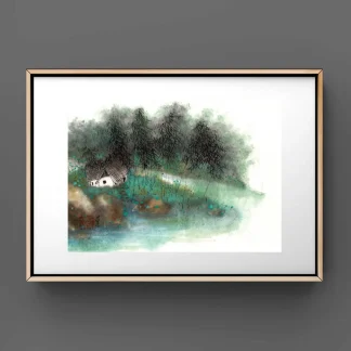 landscape painting tusche malerei sumi-e painting tusche Zeichnen tinte zeichnung wand dekoration wandkunst Büro dekoration wohn decoration blumen zeichnen landscape painting landschaft malerei tier zeichnen