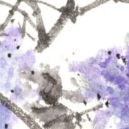 Vogel Blauer Regen zeichneng wisteria bird painting tusche malerei sumi-e painting tusche Zeichnen tinte zeichnung wand dekoration wandkunst Büro dekoration wohn decoration blumen zeichnen landscape painting landschaft malerei tier zeichnen