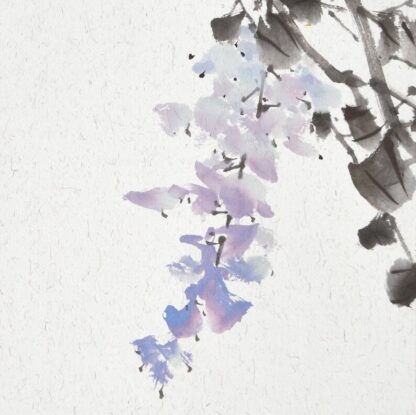 blauer Regen zeichneng wisteria flower painting tusche malerei sumi-e painting tusche Zeichnen tinte zeichnung wand dekoration wandkunst Büro dekoration wohn decoration blumen zeichnen landscape painting landschaft malerei tier zeichnen